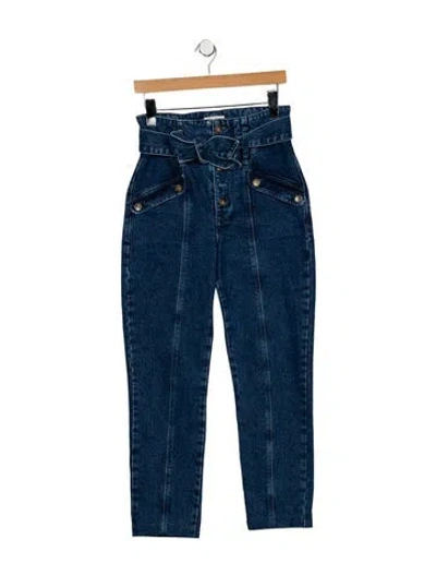 Pre-owned Sézane High-rise Straight Leg Jeans In Blue