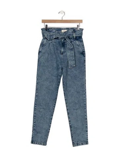Pre-owned Sézane High-rise Straight Leg Jeans In Blue