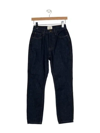 Pre-owned Sézane High-rise Straight Leg Jeans In Blue