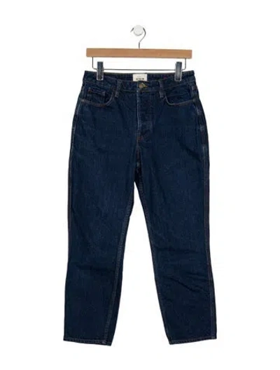 Pre-owned Sézane High-rise Straight Leg Jeans In Blue