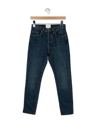 Pre-owned Sézane High-rise Straight Leg Jeans In Blue