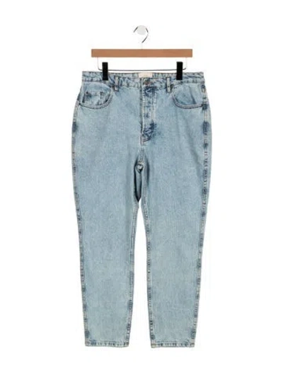 Pre-owned Sézane High-rise Straight Leg Jeans In Blue