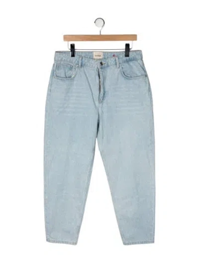 Pre-owned Sézane High-rise Straight Leg Jeans In Blue