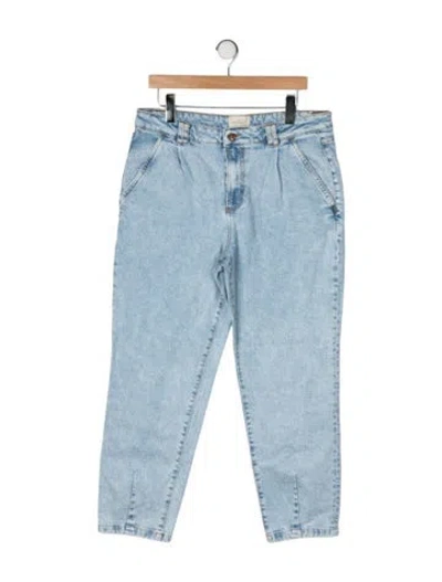 Pre-owned Sézane High-rise Straight Leg Jeans In Blue
