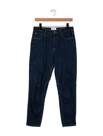 Pre-owned Sézane High-rise Straight Leg Jeans In Blue