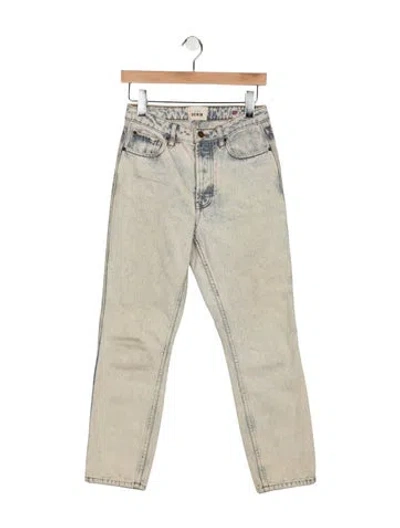 Pre-owned Sézane High-rise Straight Leg Jeans In Blue