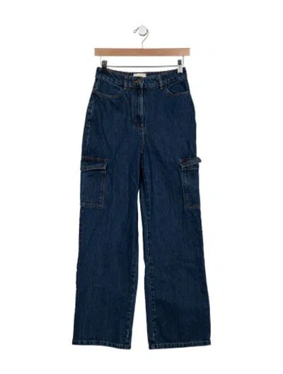 Pre-owned Sézane High-rise Straight Leg Jeans In Blue
