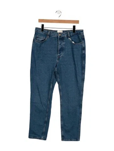Pre-owned Sézane High-rise Straight Leg Jeans In Blue