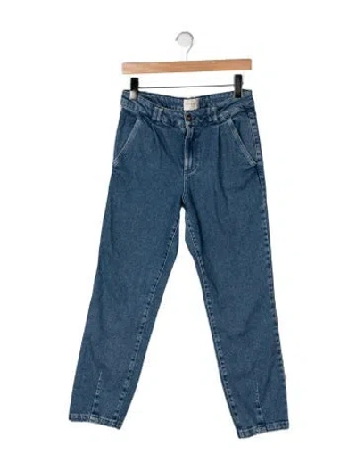 Pre-owned Sézane High-rise Straight Leg Jeans In Blue