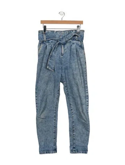 Pre-owned Sézane High-rise Straight Leg Jeans In Blue