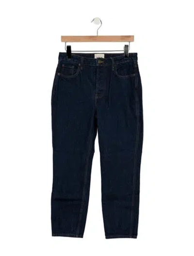Pre-owned Sézane High-rise Straight Leg Jeans In Blue