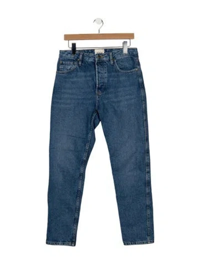 Pre-owned Sézane High-rise Straight Leg Jeans In Blue