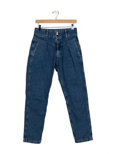 Pre-owned Sézane High-rise Straight Leg Jeans In Blue