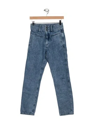 Pre-owned Sézane High-rise Straight Leg Jeans In Blue