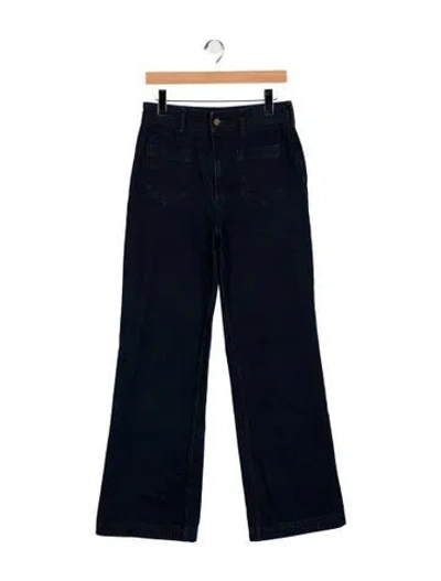 Pre-owned Sézane High-rise Straight Leg Jeans In Blue