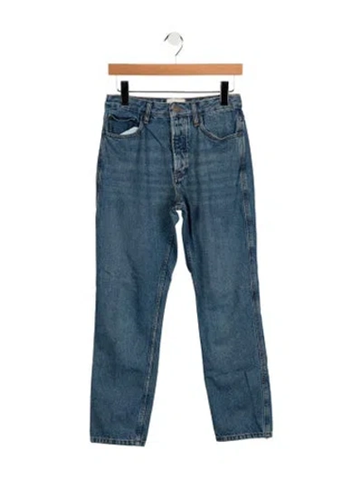 Pre-owned Sézane High-rise Straight Leg Jeans In Blue