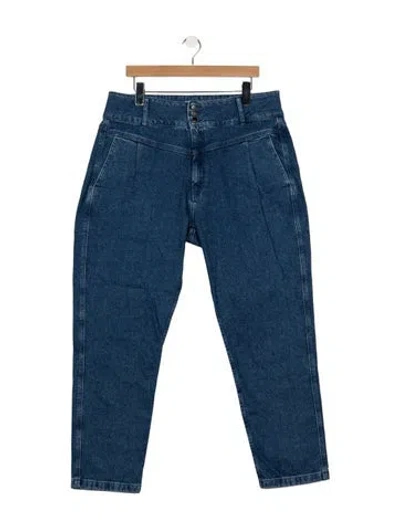 Pre-owned Sézane High-rise Straight Leg Jeans In Blue