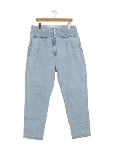 Pre-owned Sézane High-rise Straight Leg Jeans In Blue