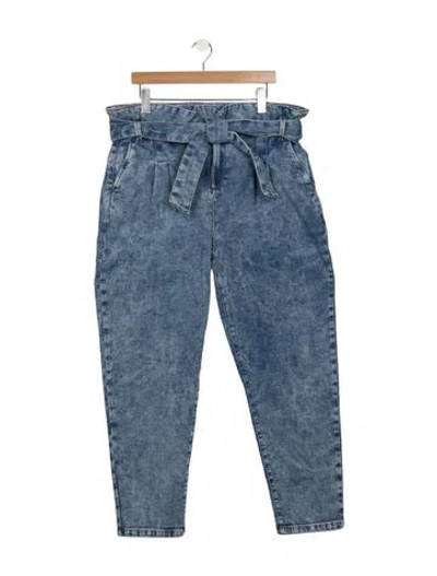 Pre-owned Sézane High-rise Straight Leg Jeans In Blue