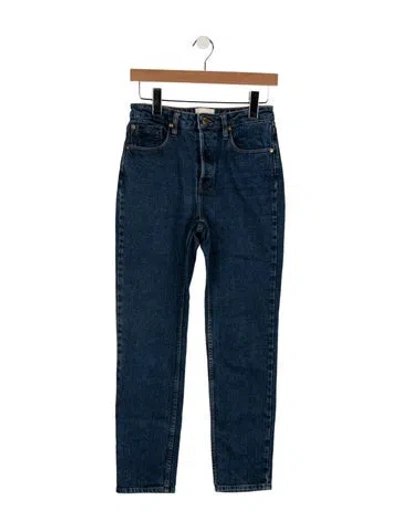 Pre-owned Sézane High-rise Straight Leg Jeans In Blue