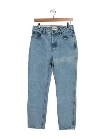 Pre-owned Sézane High-rise Straight Leg Jeans In Blue