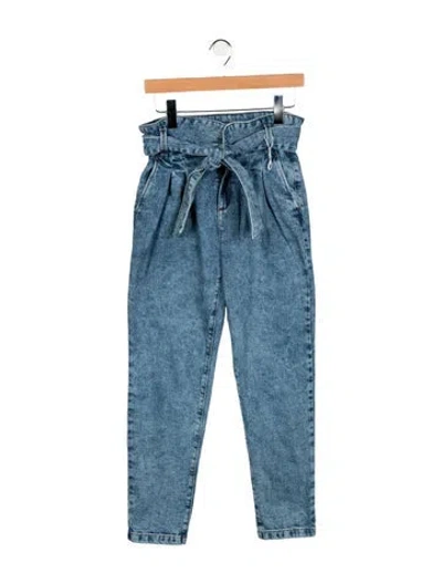 Pre-owned Sézane High-rise Straight Leg Jeans In Blue