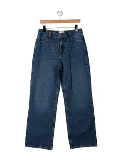 Pre-owned Sézane High-rise Straight Leg Jeans In Blue