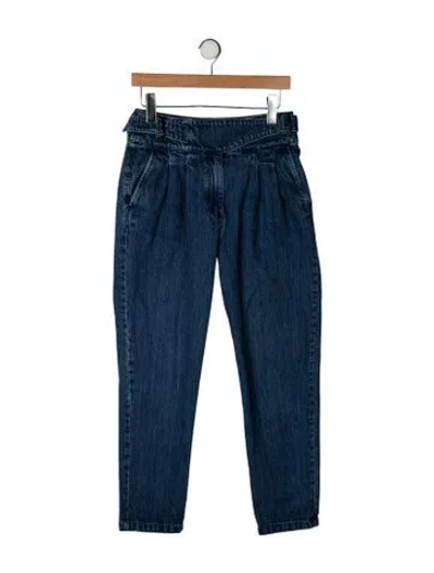 Pre-owned Sézane High-rise Straight Leg Jeans In Blue