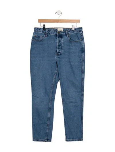 Pre-owned Sézane High-rise Straight Leg Jeans In Blue