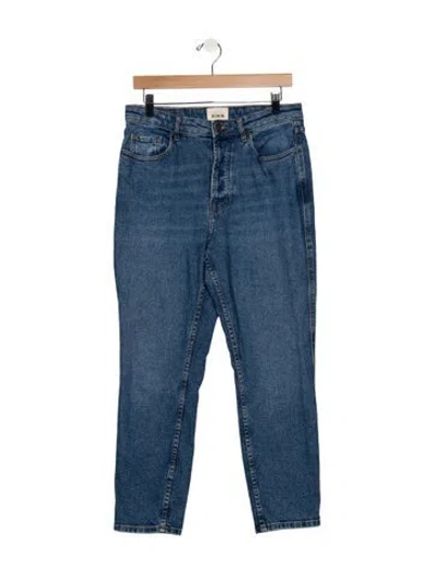 Pre-owned Sézane High-rise Straight Leg Jeans In Blue