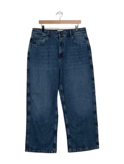 Pre-owned Sézane High-rise Straight Leg Jeans In Blue