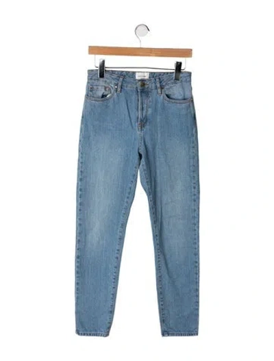Pre-owned Sézane High-rise Straight Leg Jeans In Blue