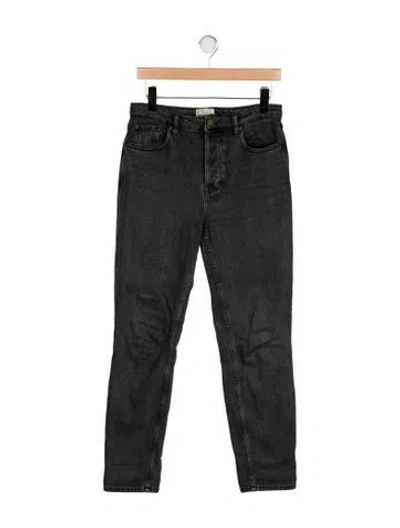 Pre-owned Sézane High-rise Straight Leg Jeans In Gray