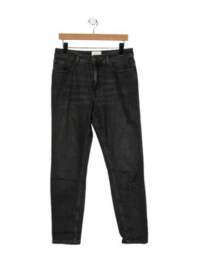 Pre-owned Sézane High-rise Straight Leg Jeans In Gray