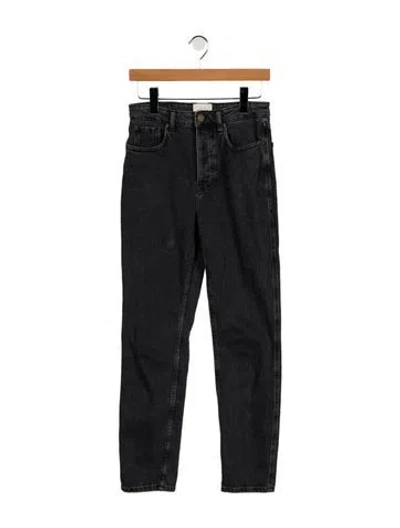 Pre-owned Sézane High-rise Straight Leg Jeans In Gray