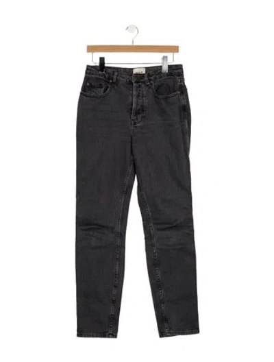 Pre-owned Sézane High-rise Straight Leg Jeans In Gray