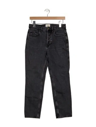 Pre-owned Sézane High-rise Straight Leg Jeans In Gray