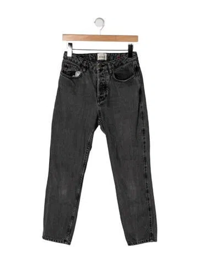 Pre-owned Sézane High-rise Straight Leg Jeans In Gray