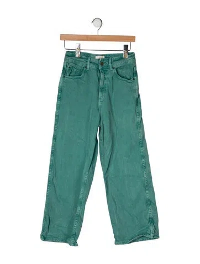 Pre-owned Sézane High-rise Straight Leg Jeans In Green