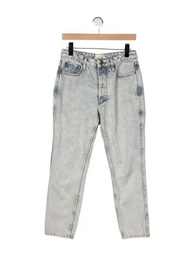 Pre-owned Sézane High-rise Straight Leg Jeans In Green