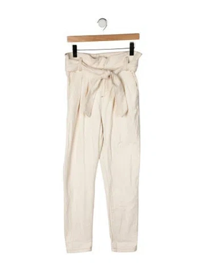 Pre-owned Sézane High-rise Straight Leg Jeans In Neutral
