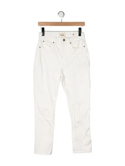 Pre-owned Sézane High-rise Straight Leg Jeans In Neutral