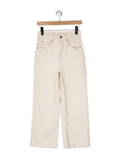Pre-owned Sézane High-rise Straight Leg Jeans In Neutral