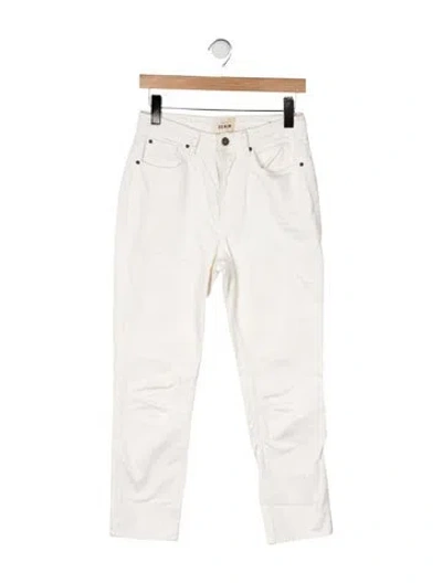 Pre-owned Sézane High-rise Straight Leg Jeans In Neutral