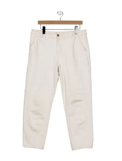 Pre-owned Sézane High-rise Straight Leg Jeans In Neutrals