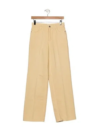Pre-owned Sézane High-rise Straight Leg Jeans In Neutrals