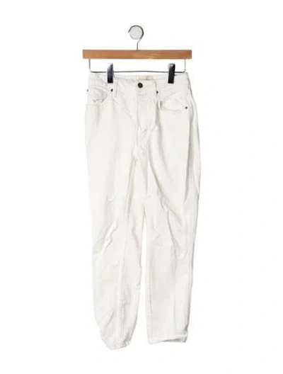 Pre-owned Sézane High-rise Straight Leg Jeans In Neutrals