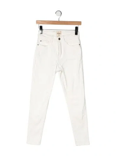 Pre-owned Sézane High-rise Straight Leg Jeans In Neutrals/yellow