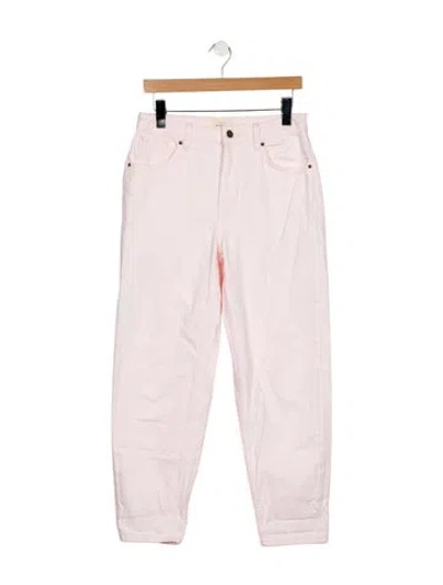 Pre-owned Sézane High-rise Straight Leg Jeans In Pink