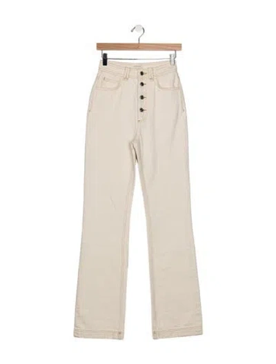 Pre-owned Sézane High-rise Straight Leg Jeans W/ Tags In Neutrals